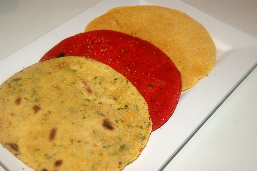 Tortillas messicama tricolore