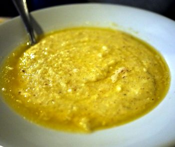 Oropa, piatto tipico: la "polenta concia"