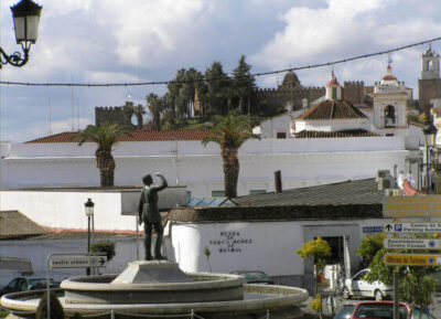 Piazza Vasco Núñez de Balboa a Jerez de los Caballeros. Foto: M. Gamero