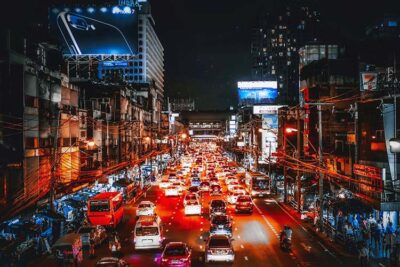 Traffico caotico a Bangkok