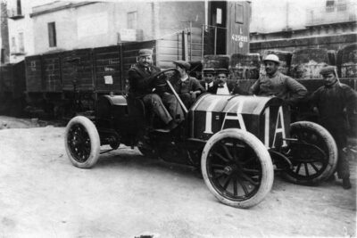 Vincent alla terza Targa Florio nel 1908