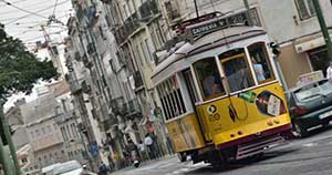 Lisbona I tram elettrici di Lisbona