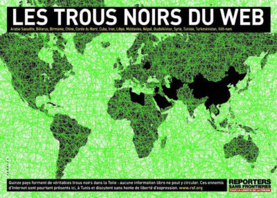 Reporters Sans Frontières Mappa dei “buchi neri” di internet