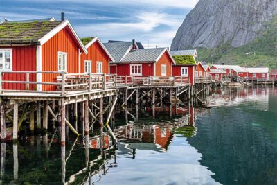 Norvegia Bergen Lofoten Case sull'acqua
