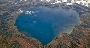 Lago di Bolsena dall'alto