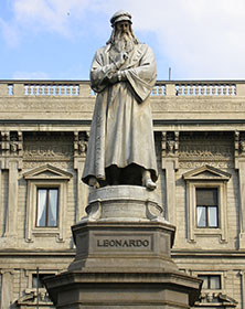 Leonardo da Vinci, Piazza Scala, Milano