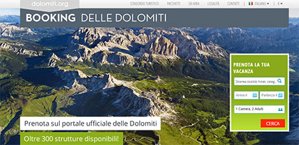Booking Dolomiti su smartphone