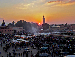 Marrakech Tramonto sulla città