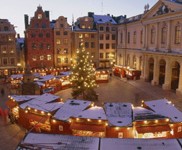 Festa di luce Mercatino di Stortorget nella Città Vecchia 