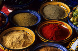 Marocco Marrakech, le spezie tipiche della cucina marocchina (Foto: Lucio Rossi)