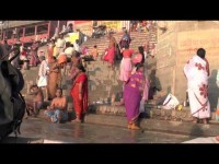 India. Varanasi sulle sponde del Gange