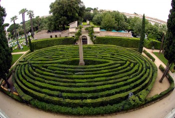 Giardini del Quirinale veduta del labirinto