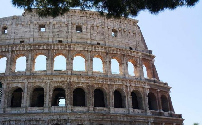 Un dettaglio dell'esterno del Colosseo restaurato, foto di Gianfranco Nitti