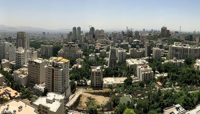 Panoramica dall'alto di Teheran