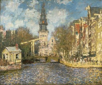 Impressionismo e avanguardie Claude-Monet-La-Zuiderkerk-di-Amsterdam,1874
