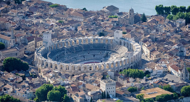 Il teatro romano visto dall'alto