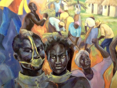 Barbados dipinto-che mostra gli-uomini-in-schiavitù