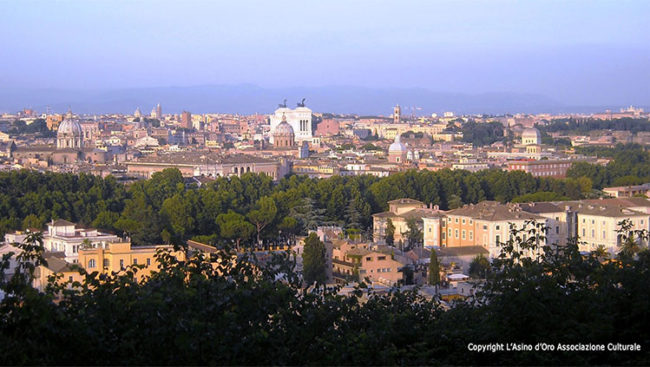 Panoramica su Roma con vista del Gianicolo