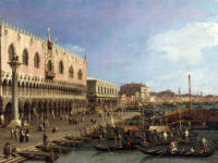 Canaletto, "Il molo verso est con la colonna di S. Marco". Milano, Raccolte d’Arte Antica e Pinacoteca del Castello Sforzesco