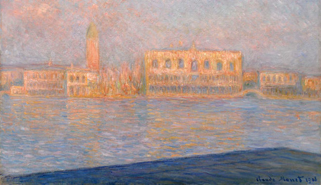 Claude Monet. Il Palazzo Ducale, visto da San Giorgio Maggiore (Le Palais Ducal vu de Saint-Georges Majeur), 1908.