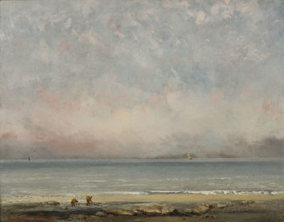 Gustave Courbet La spiaggia a Trouville, 1865
