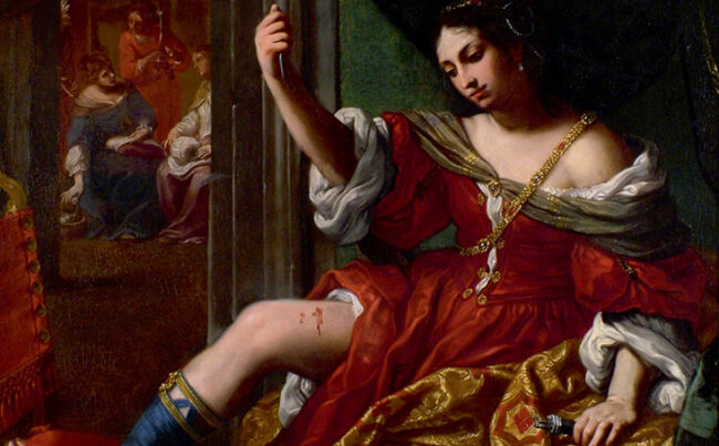 Elisabetta Sirani, "Porzia che si ferisce alla coscia" 1664 - Collezione Fondazione Cassa di Risparmio in Bologna