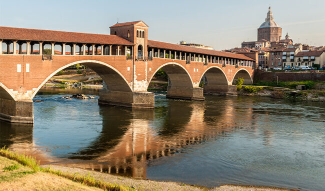 Pavia, ponte Coperto sul Ticino