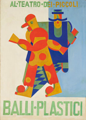 Cartellone-per-I-Balli-Plastici,-1918,-Mart,-Fondo-Depero