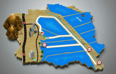 Cartina del percorso della Maratona del Mar Morto