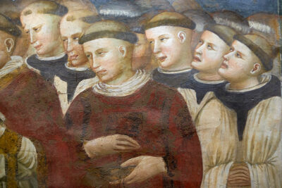 Tolentino, Basilica di San Nicola, affreschi nel Cappellone (sec. XIV) (foto © 2022 emilio dati – mondointasca.it)