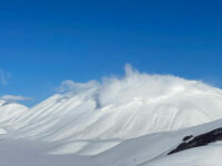 Neve sulla montagana di Castelluccio di Norcia