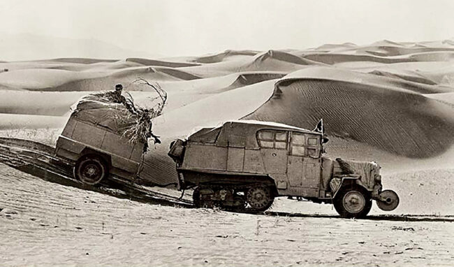 Crociera Gialla attraversamento del deserto con i veicoli C4 e C6 semicingolati