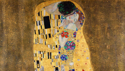 Gustav Klimt Il Bacio, particolare