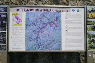 Linea Gotica, mappa delle fortificazioni