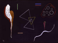 Vassilij Kandinskij: Tre triangoli, 1938, disegno a tempera. Ca' Pesaro- Galleria Internazionale d'Arte Moderna, lascito Lidia De Lisi Usigli, 1961