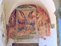 Immagine del Santo sulle pareti del chiostro (ph. © 2022 emilio dati – mondointasca.it)