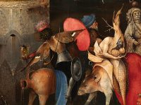 Hieronymus Bosch, Trittico delle Tentazioni di sant’Antonio - particolare, 1500 circa, Olio su tavola, Lisbona, Museu Nacional de Arte Antiga © DGPC/Luísa Oliveira
