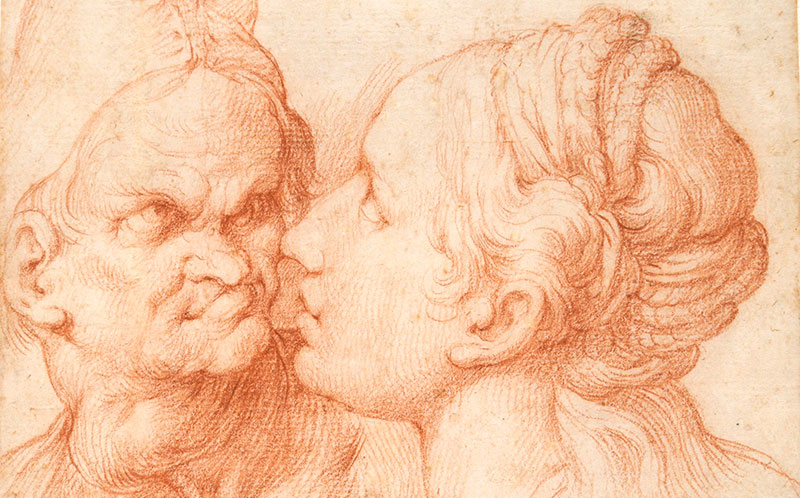 caricature Due teste femminili 1590