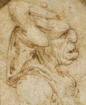 caricature Leonardo da Vinci, Testa grottesca