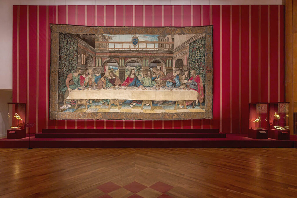 Ultima Cena (copia da Leonardo da Vinci), 1516-1533. Arazzo, Musei Vaticani (© Governatorato dello Stato della Città del Vaticano)