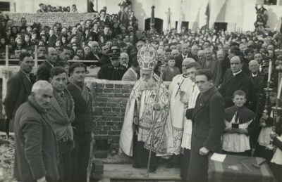 Riese 20 gennaio 1935, posa della prima pietra museo Pio X