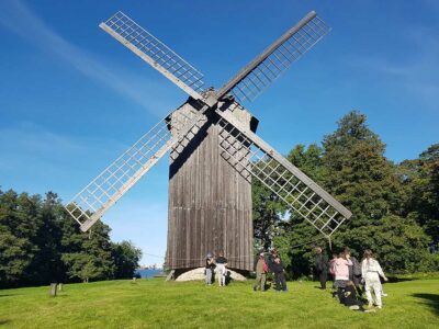 Tallin green capital mulino a vento nel museo etnologico estone a cielo aperto