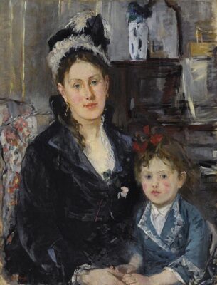 Brooklyn Museu Madame Boursier e sua figlia, 1873 circa, di Berthe Morisot