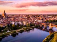 Sant'Agostino Pavia ponte coperto sul Ticino