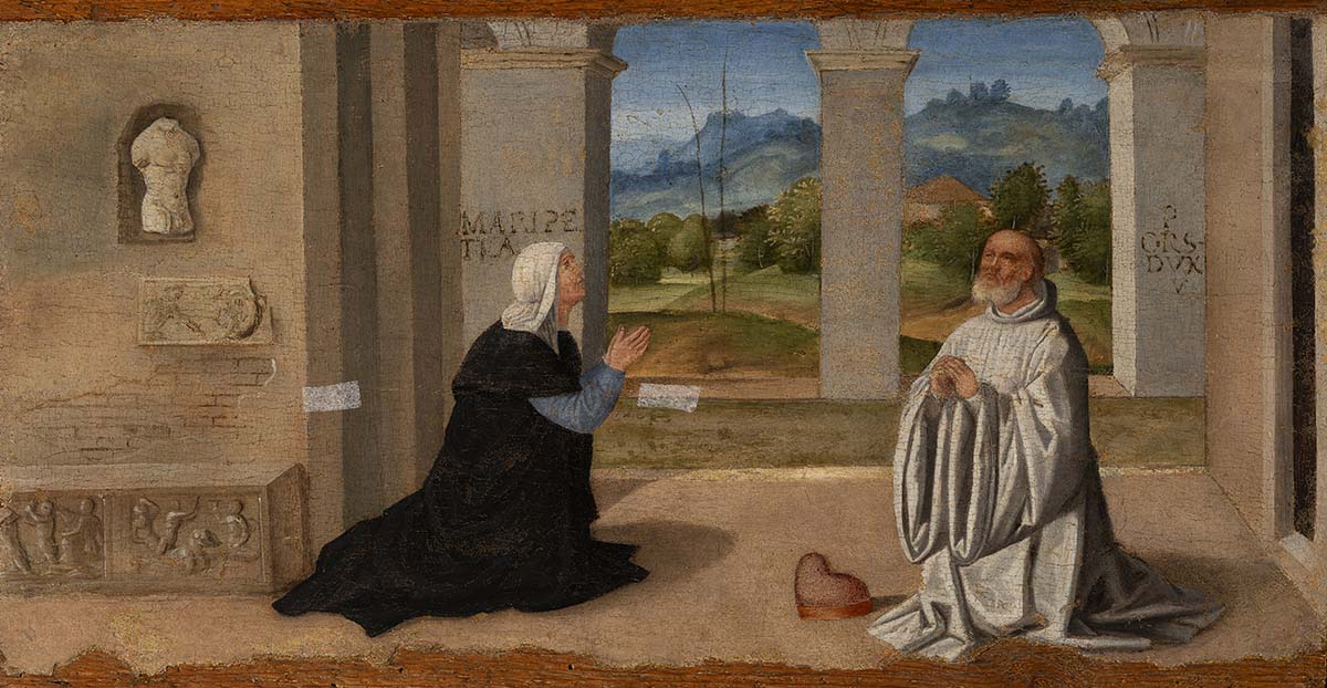 Giovanni Bellini - "Il doge Pietro Orseolo e la dogaressa Felicita Malipiero in adorazione" -Venezia, Museo Correr