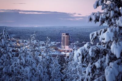 panoramica sulla città di Skellefteå nel Västerbotten