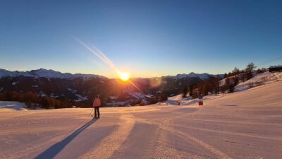 Sciare all'alba Monte cavallo Vipiteno Bolzano