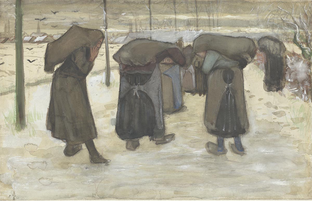 Vincent Van Gogh, Donne che trasportano sacchi di carbone nella neve