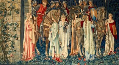 Rinascimento Moderno Preraffaelliti Forlì Burne Jones, Armamento e partenza dei cavalieri