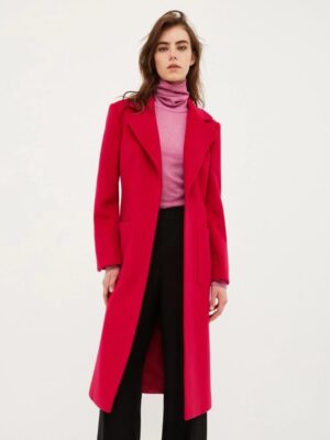 Cappotto in lana rosso